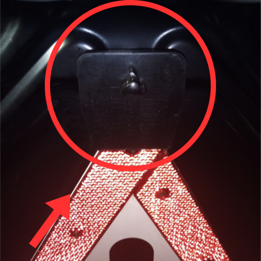 Mercedes W116 bagaj reflektör Gövde Üçgen Tutucu ABS Baskı 00052