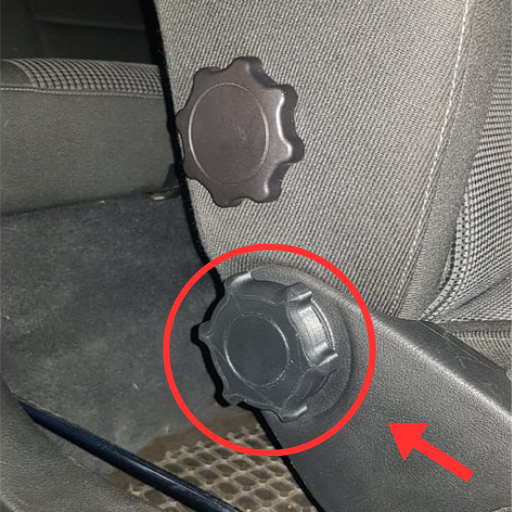 Golf  (4) Kolktuk Yaslanma Ayar Düğmesi ABS Baskı 00040