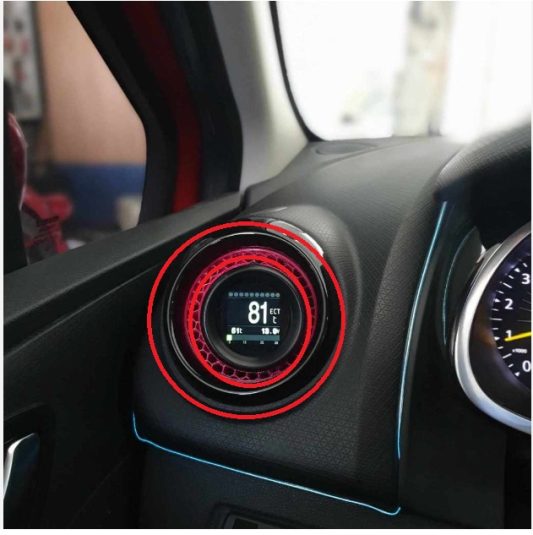 Clio IV Havalandırma Göstergesi montajı 62 mm Abs baskı 00334