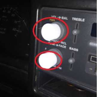 1994 Chevrolet S-10 Radyo Düğmeleri 2 adet ABS Baskı 00344