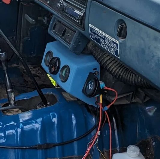 Toyota Pickup 1981 Orta Gösterge Pod Tutma Plastiği ABS Baskı 00496