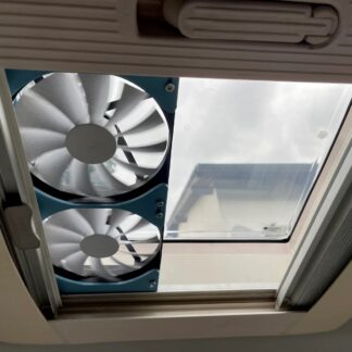 Karavan çatı penceresi için 2x140 mm fan montaj Plastiği ABS Baskı 00497