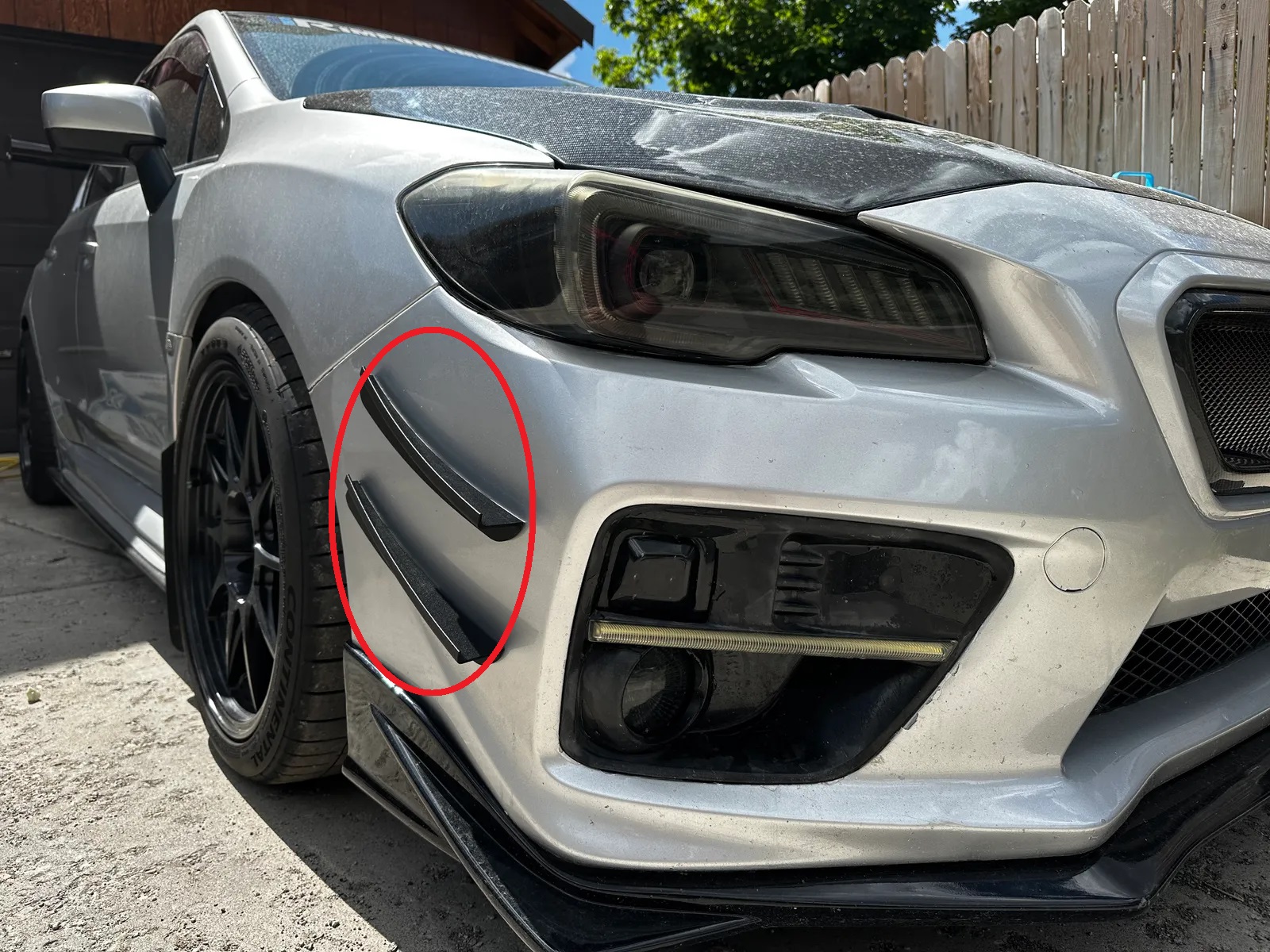 2015-2017 Subaru WRX Kanatları Sağ sol ve Klavuzlu ABS Baskı 00506