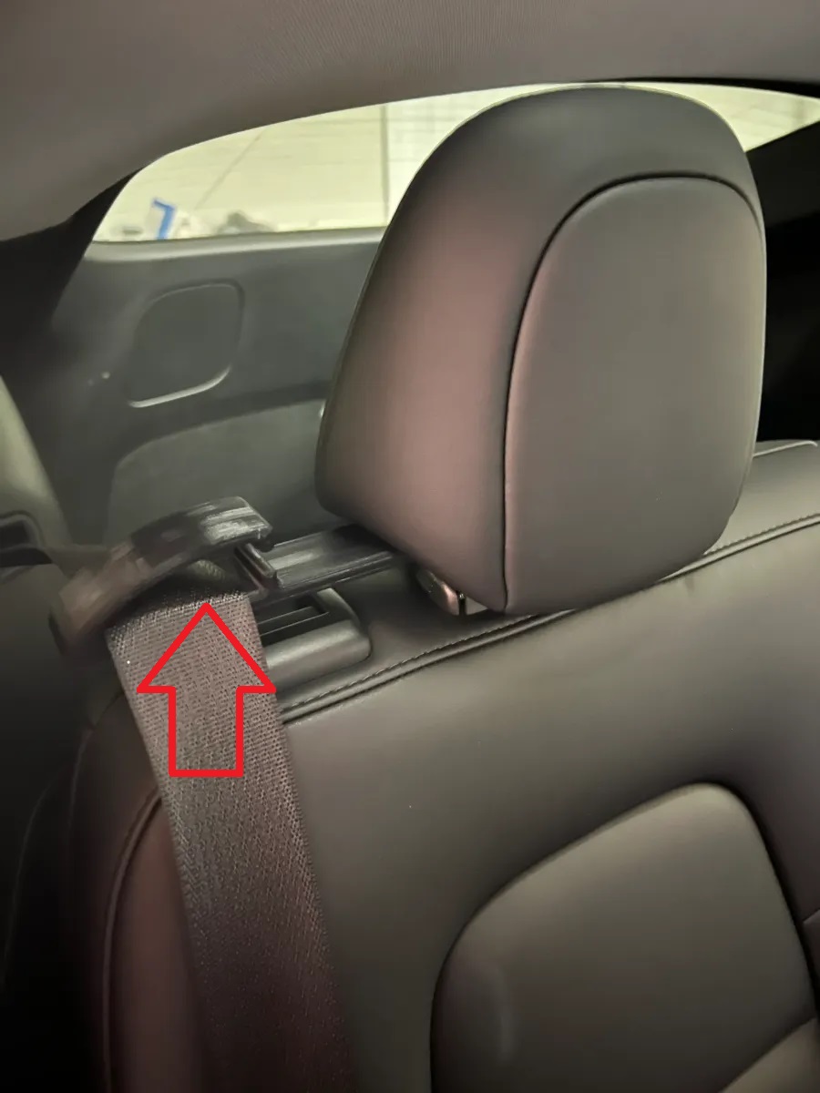 Tesla Model Y Arka Emniyet Kemeri Tutucu ABS Baskı 2 Adet 00547