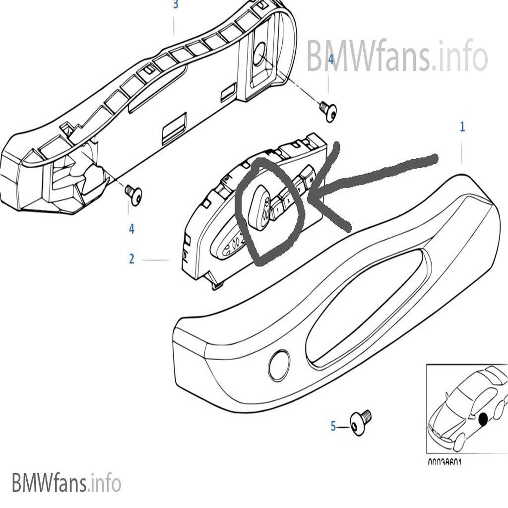 BMW E46 Koltuk Tuşu Plastik ABS Baskı Sağ ve Sol 00638 - Görsel 4