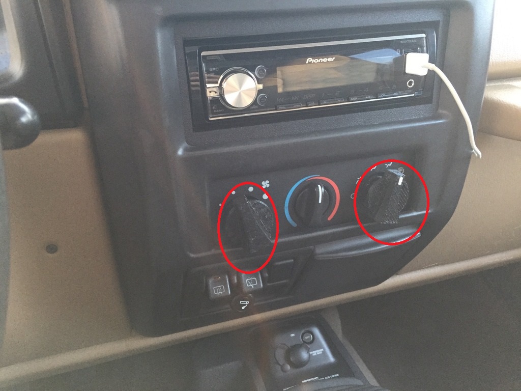 Jeep Klima Kontrol Düğmesi ABS Baskı 2 Adet 00666