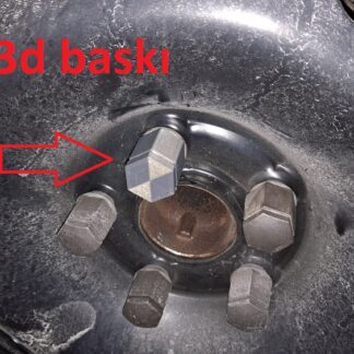 Opel Astra Bijon Somunu Kapakları 19 mm 5 Adet ABS Baskı 00698