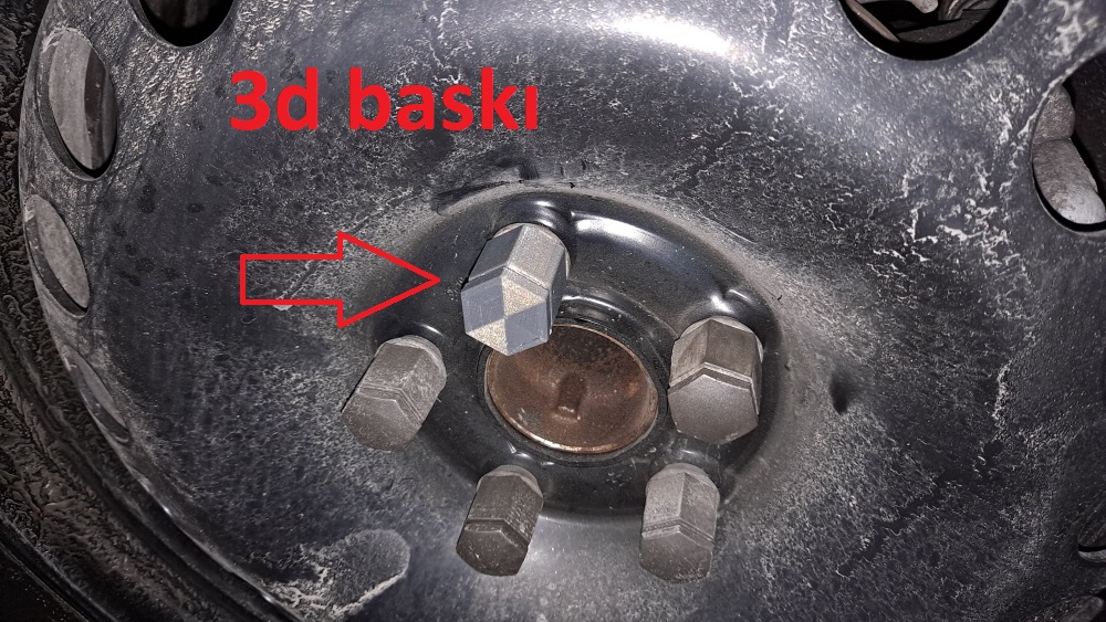 Opel Astra Bijon Somunu Kapakları 19 mm 5 Adet ABS Baskı 00698