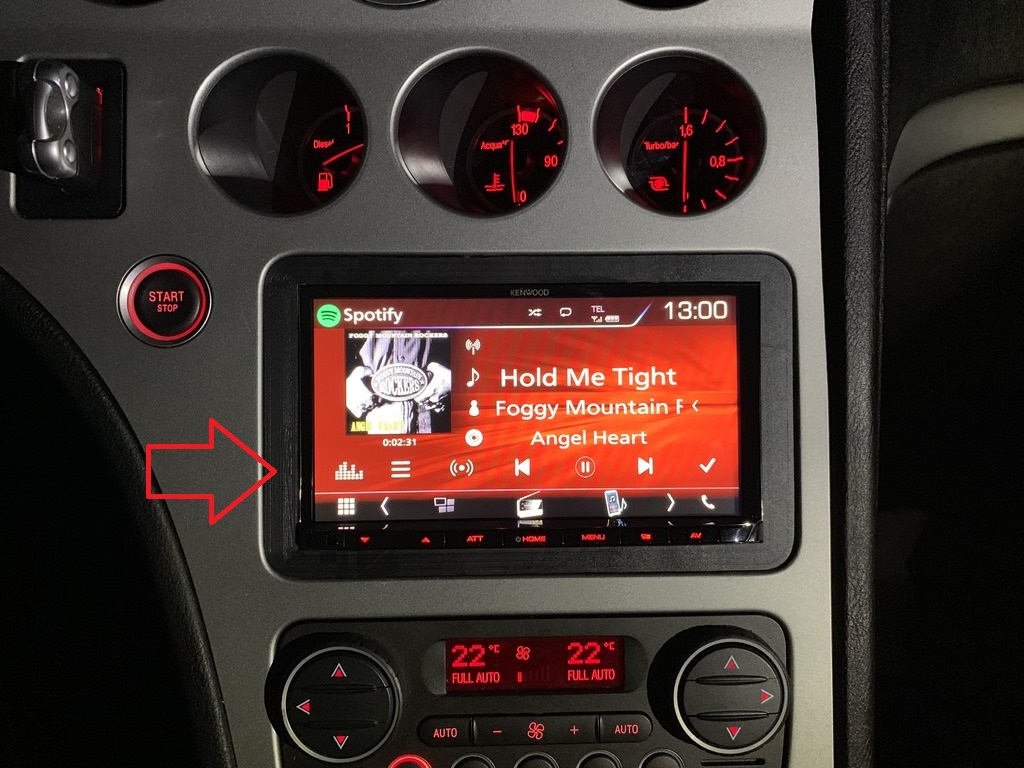 Alfa Romeo 159 Radyo Çerçevesi ABS Baskı 00703