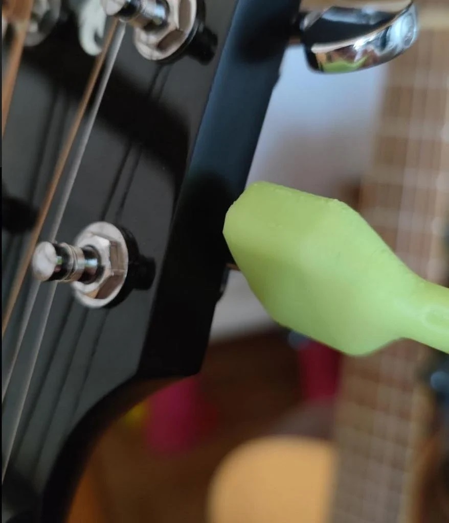 Gitar Teli Sarma Braketi (Matkap Ucu) ABS Baskı 01113 - Görsel 2