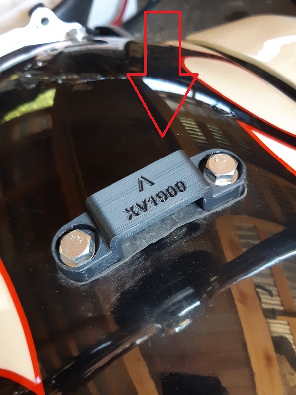 Yamaha XV1900 Yolcu Koltuğu Braketi ABS Baskı 01128