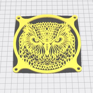 120mm Bilgisayar Fanı Dekoru Baykuş PLA Baskı 01240