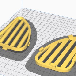 Subaru Impreza STI v5 Ön Tampon Izgarası Sağ ve Sol ABS Baskı 01002