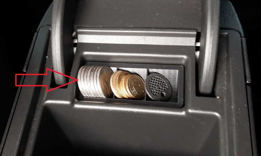 Seat Leon Kolçak İçi Para Braketi ABS Baskı 01003