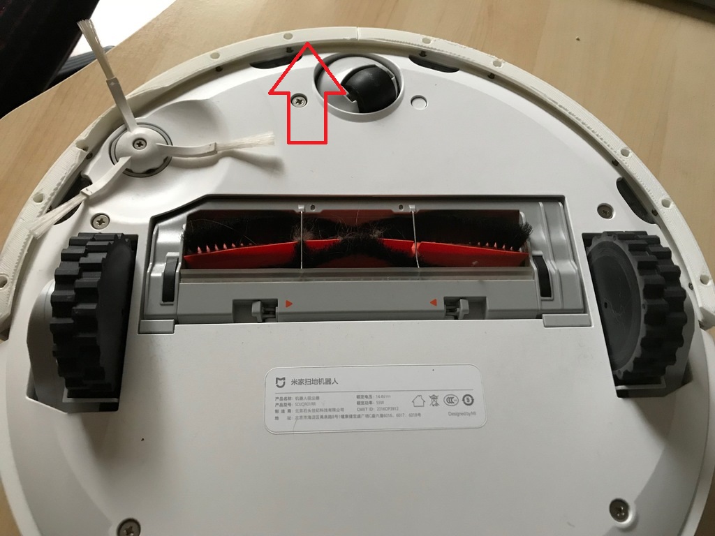 Xiaomi Mi Robot Vacuum V3 Tampon Braket Daha Fazla Yükseklik Sağlamak İçin ABS Baskı 01020