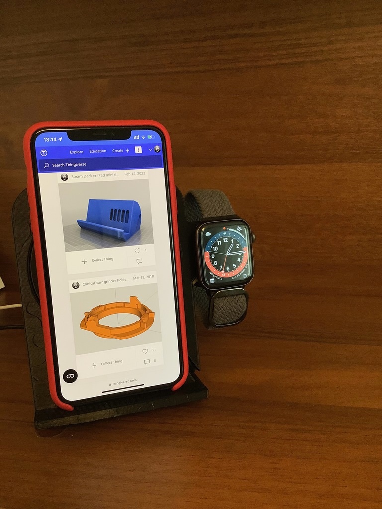 iPhone ve Apple Watch için şarj standı Braketi Pla Baskı 01032
