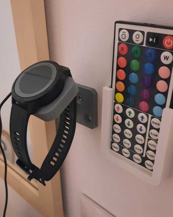 Xiaomi Watch Duvar Montaj Braketi, Kablosuz Şarj Uyumlu ABS Baskı 01038