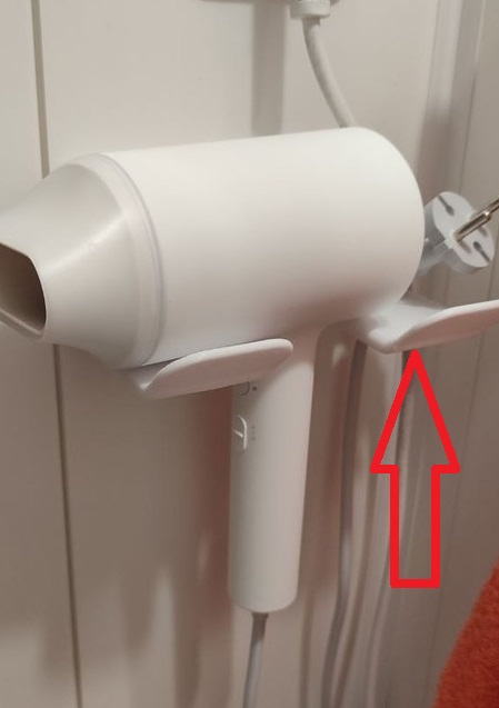 Xiaomi ve Dyson Uyumlu Saç Kurutma Makinası Tutma Braketi ABS Baskı 01051