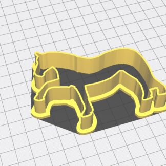 Kurabiye Kalıbı AT Desenli PLA Baskı 01174