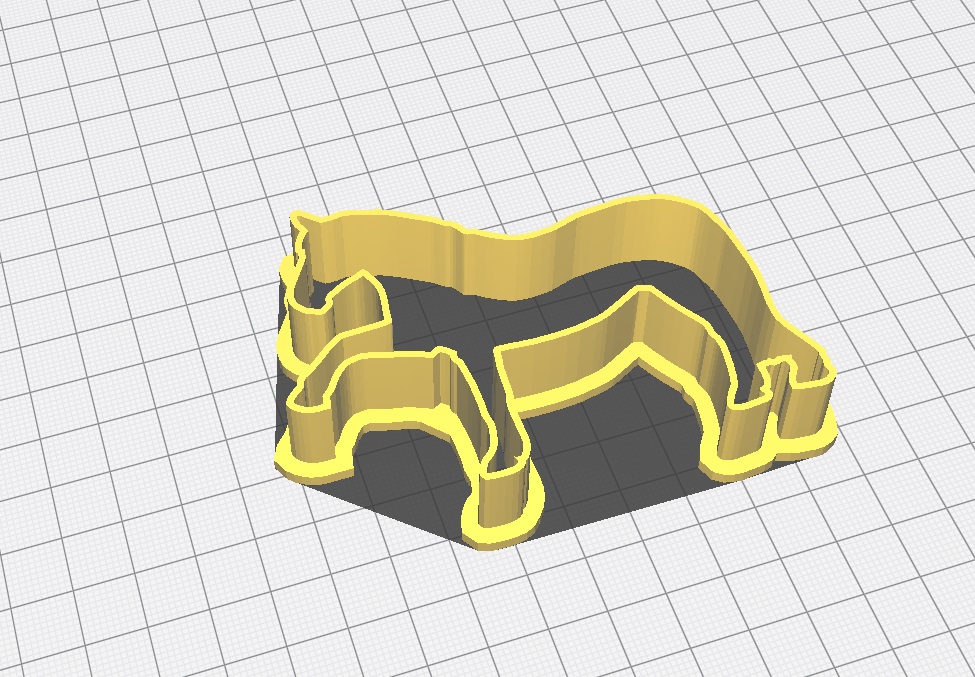 Kurabiye Kalıbı AT Desenli PLA Baskı 01174