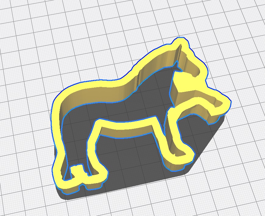 Kurabiye Kalıbı AT Desenli PLA Baskı 01174 - Görsel 2