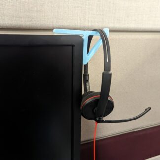 Monitör Üstü Kulaklık Tutma Braketi ABS Baskı 01188
