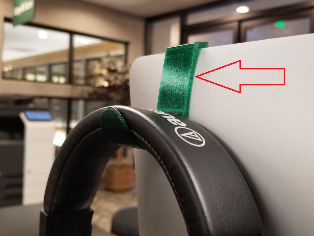 2012 - 2020 Uyumlu Macbook Kulaklık Tutma Braketi ABS Baskı 01192