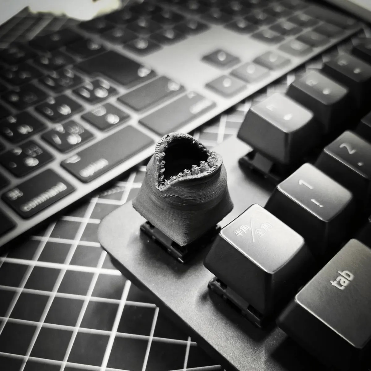 Mekanik Klavye Köpek Balığı Tuşu ABS Baskı 01208