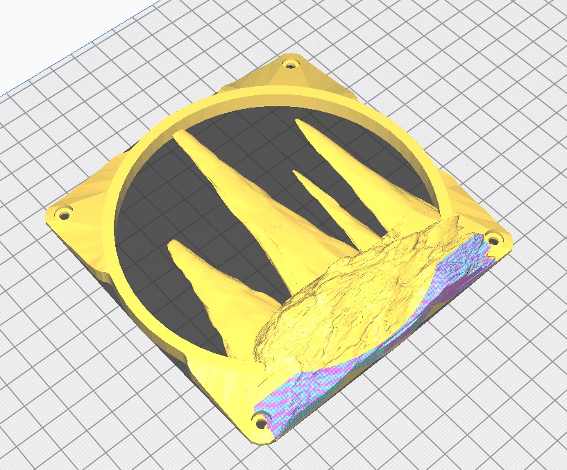 120mm Bilgisayar Fanı Dekoru Buz Dağları PLA Baskı 01215