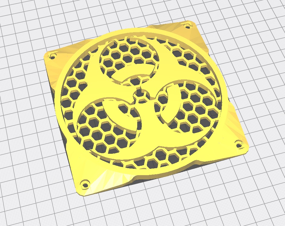 120mm Bilgisayar Fanı Dekoru Zehir PLA Baskı 01219