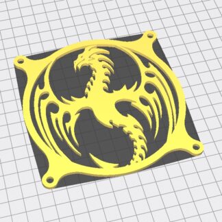 120mm Bilgisayar Fanı Dekoru Dragon PLA Baskı 01220