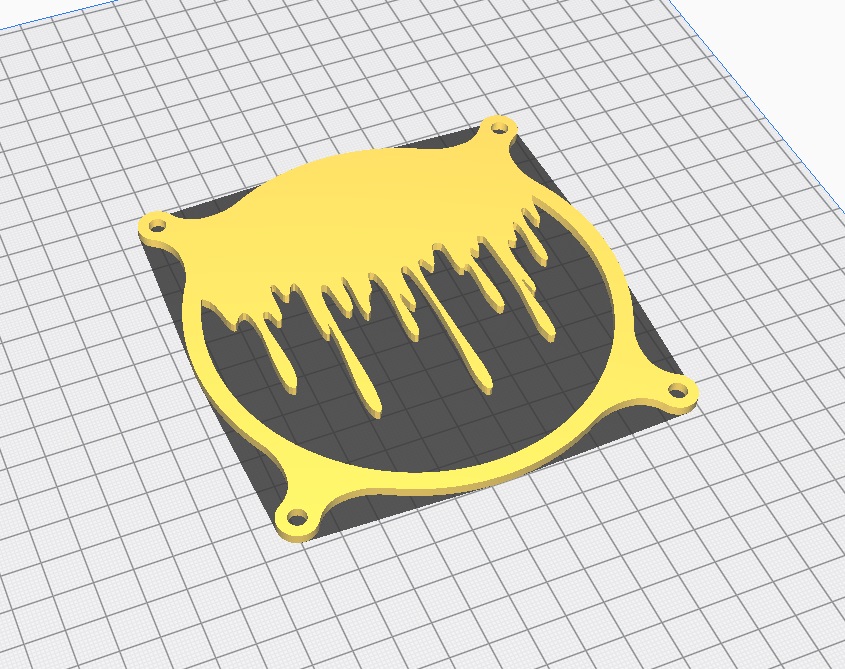 120mm Bilgisayar Fanı Dekoru Su Damlası PLA Baskı 01220