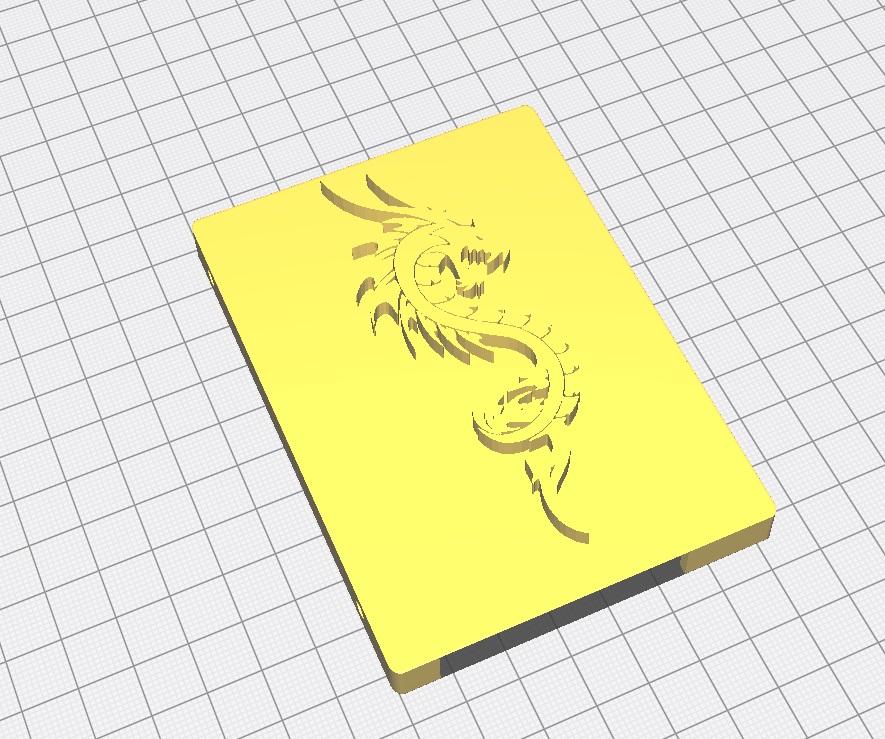 2.5 İnch SSD Disk Kutusu Dragon Desenli ABS Baskı 01223