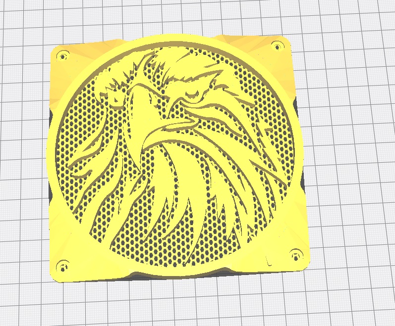 120mm Bilgisayar Fanı Dekoru Kartal PLA Baskı 01232