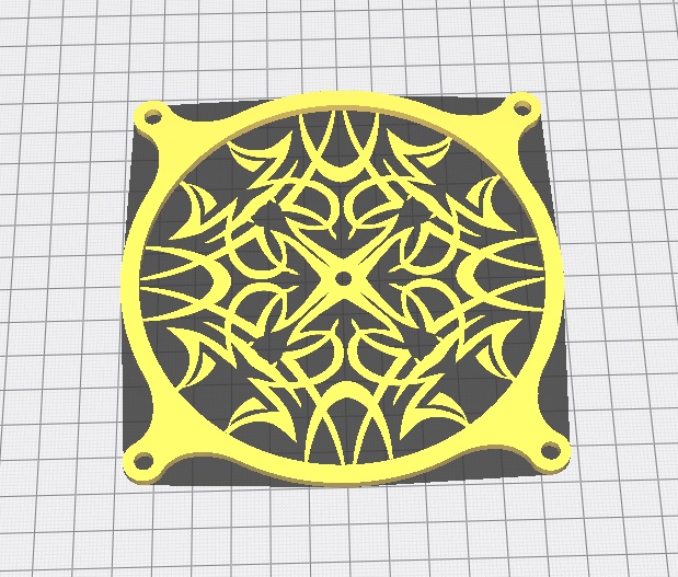 120mm Bilgisayar Fanı Dekoru Kar Tanesi PLA Baskı 01234