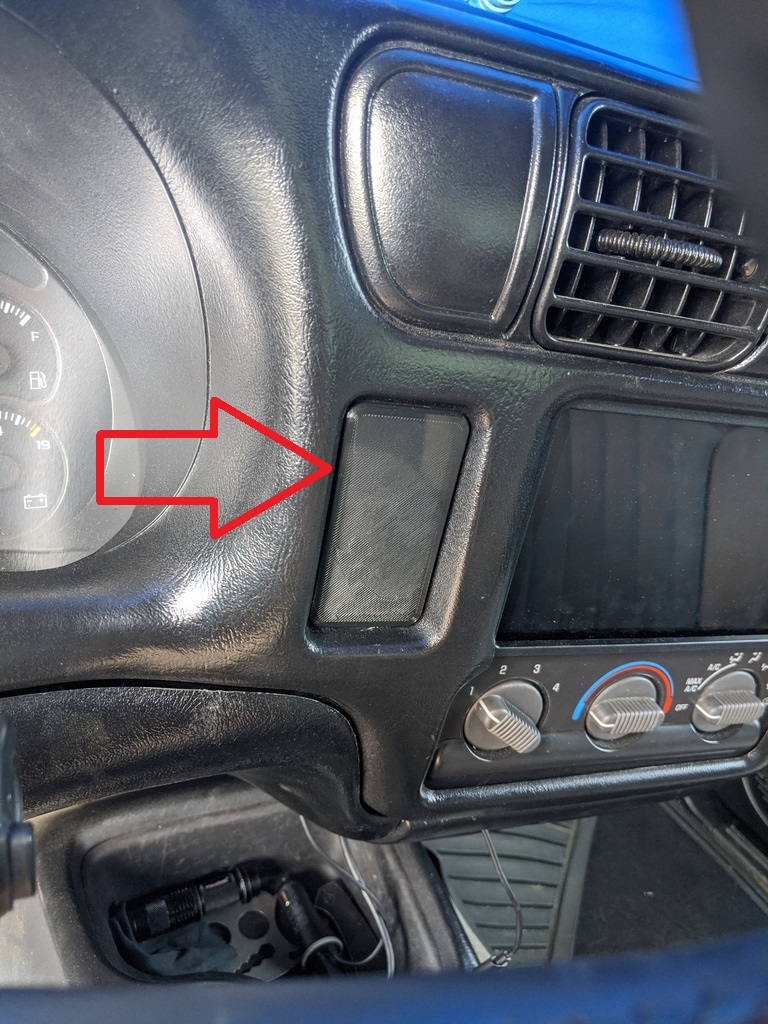 Chevy S10 Hava Yastığı Kapağı ABS Baskı 00955