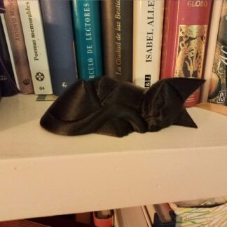 Uyuyan Kedi Dekoru PLA Baskı Siyah Renk 00971