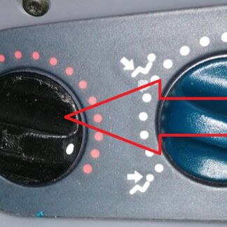 Renault Twingo Klima Havalandırma Düğmesi ABS Baskı 01251