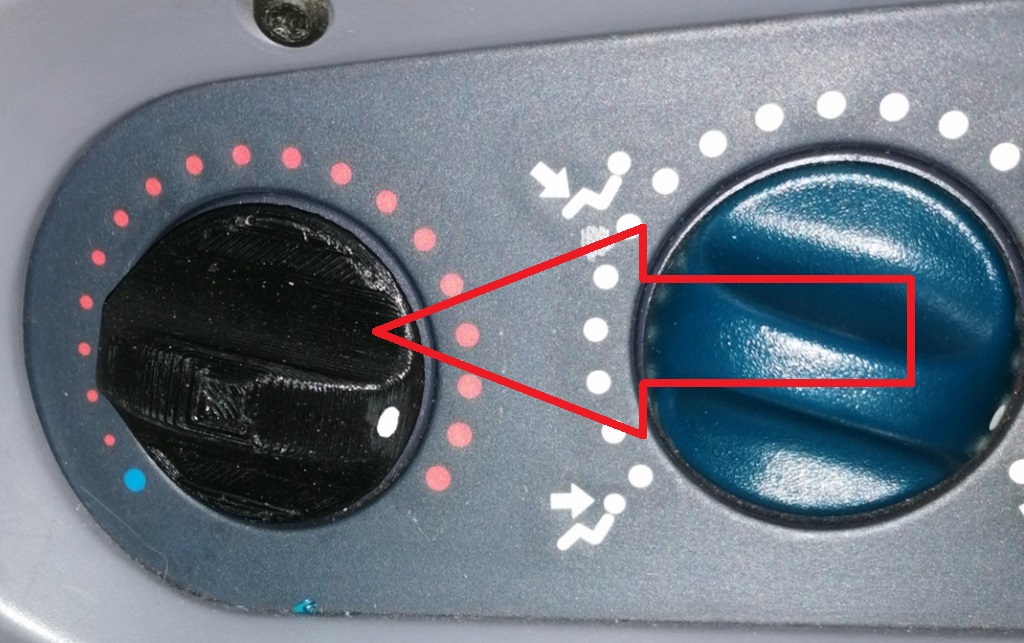 Renault Twingo Klima Havalandırma Düğmesi ABS Baskı 01251