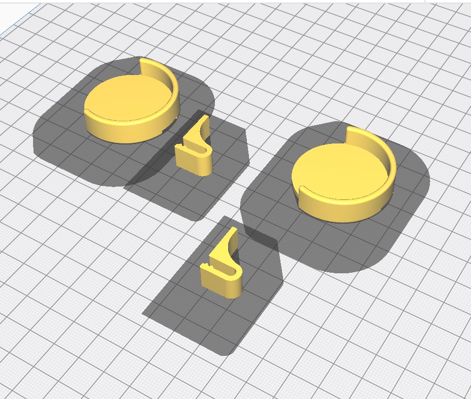 Direksiyon kontrol Düğmeleri Montaj Braketi ABS Baskı 2 Adet 01276 - Görsel 2
