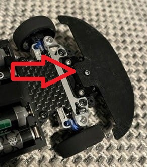 Mini-Z Audi R8 LMS Ön Spoiler Braketi ABS Baskı 01314