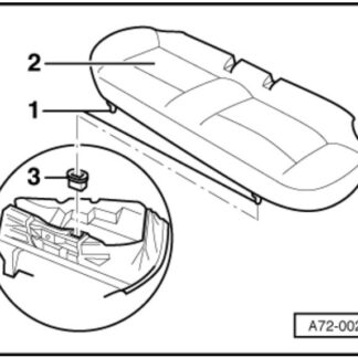 Audi A4 B5 Arka Koltuk Braketi ABS Baskı 01336
