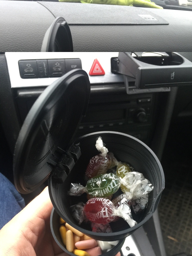 Audi A6 C5 2 Bölümlü Bardaklık ABS Baskı 01354 - Görsel 2