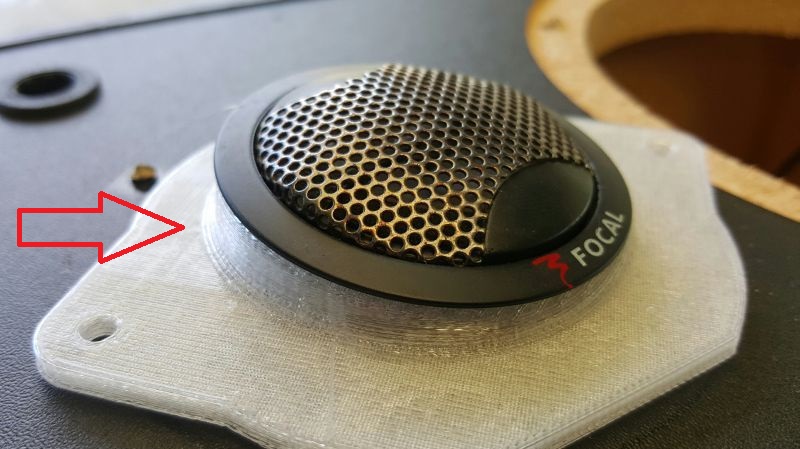 Audi A4 B8 Tweeter Bağlantı Braketi Sağ ve Sol ABS Baskı 01381