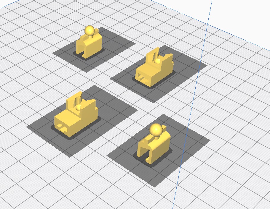 BMW Spotlight Far Silecekleri Tutma Braketi 2 Adet ABS Baskı 01414 - Görsel 2