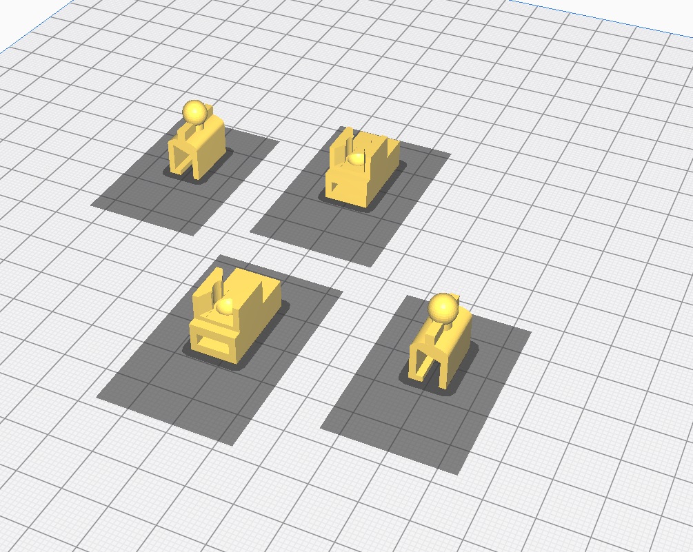 BMW Spotlight Far Silecekleri Tutma Braketi 2 Adet ABS Baskı 01414 - Görsel 3