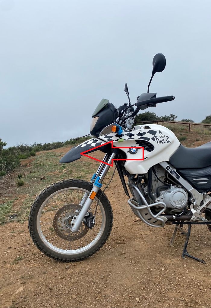 F650GS Ön Rüzgar Braketi PETG Baskı 01430