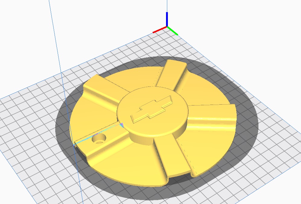 Chevrolet 22 İnch Orta Tekerlek Göbeği ABS Baskı 01549
