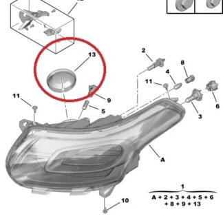 Citroen Berlingo 2 Far Kapağı ABS Baskı 01591