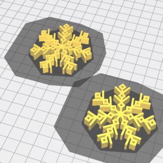 Kar Tanesi Baskı Beyaz PLA Baskı 06008